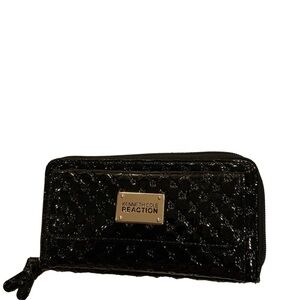 Kenneth Cole Reaction Black Vegan Leather Clutch Organizer